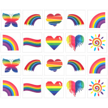 40Tatouages Stickers Éphémères Gradient Arc-En- Décoration