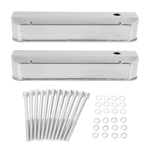 Satin Finish Baffled Valve Covers Ford BB 429 460