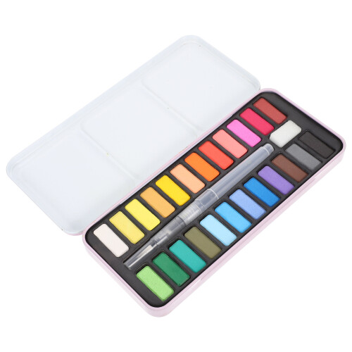 1Ensemble Kit Portable Rose Peinture Gouache Multi-Fonction
