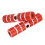Cycle Rear Pegs Foot Rest Red Aluminium 10cm 13