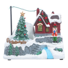 1Boîte À Vintage Noël Figurine Résine Décor De Table
