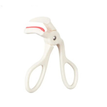 Teilweise Wimpernzange - Mini tragbare Off-White Zange für präzisen Schwung, Pad-Farbe zufällig, ideal für Anfänger   Modell 2