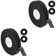 6Rouleaux Ruban Tissu Harnais Câble Auto Noir Adhésif Fort Durable