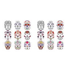 18Pièces Stickers Halloween Tatouages Temporaires Résistants