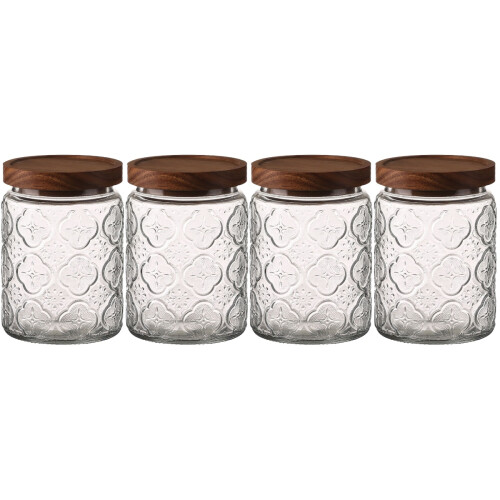 4Pièces Pots En Verre Couvercles Pour Conserves Snacks Maison
