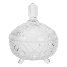 27Oz Boîte À Bonbons En Verre Cristal Couvercle Pour Cuisine
