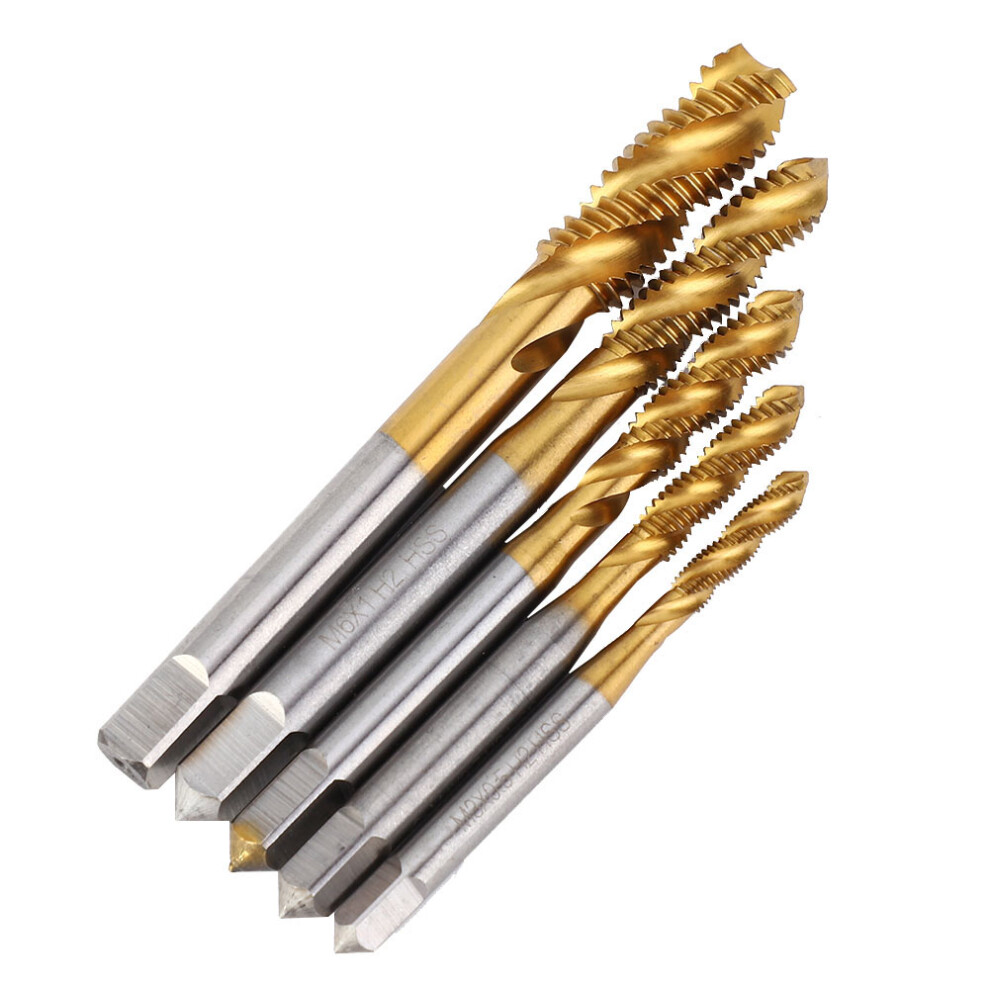 M3-M8 HSS Spiral Tapping Bit Set 5pcs