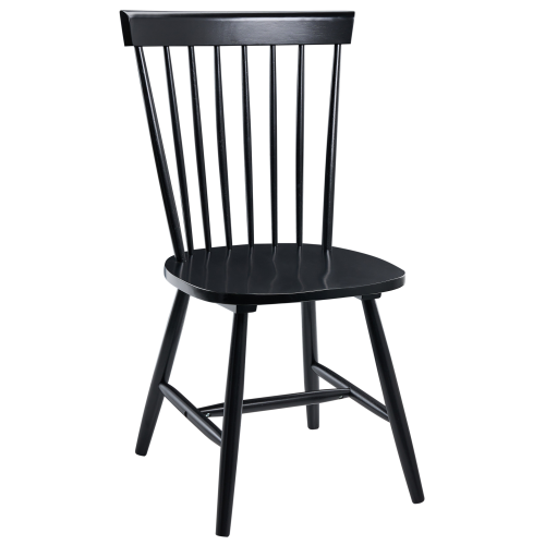 Beliani Set of 2 Dining Chairs BURGES Wood Black 2