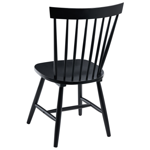 Beliani Set of 2 Dining Chairs BURGES Wood Black 1