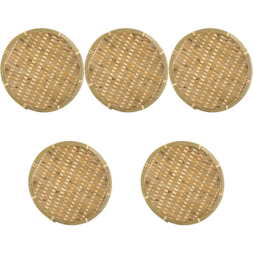 5Pièces Panier À Fruits En Bambou Vert Pour Usage