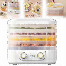 (White, UK Plug) Freeze Dryer for Household with Timer for Fruits Vegetables and Meats