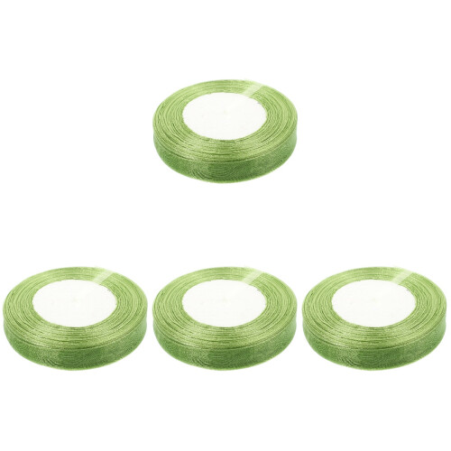 4Rouleaux Ruban Cadeau Vert Tulle, Résistant Artisanal