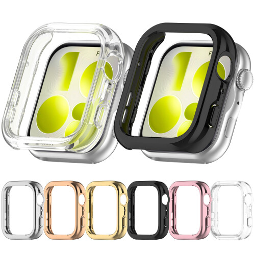 2pcs Half Coverage Scratchproof Housing Hollow Watch-Rose Gold 2