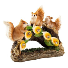 Puutarhahahmo - SURENHAP - Aurinko-oravapatsas - Hartsi - 26,5 x 7,4 x 18,4 cm - Ulkokäyttöön