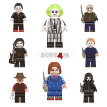 Childs 8pcs Play Scream Mini Figure Assembly Building Blocks Diy Kids Toy Gift