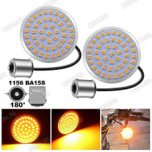 (Amber) LED Turn Signal Replacement for Harley Davidson Motorcycle 1157 Amber Light
