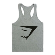 (GrayBlack,XL)Usa Bodybuilding Tank Top Gym Stringer Workout Yback Vest Singlet Shirt Fitness