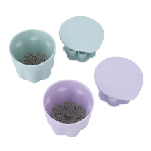 2er Set Kosmetikpinsel-Waschgerät Lila/Grün TPR