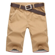 (Beige(No Belt),32)Mens Shorts Sports Casual Short Pants Trousers Military Army Cargo Pocket Summer