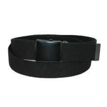 CTM Fabric Big & Tall Adjustable Belt with Black Buckle