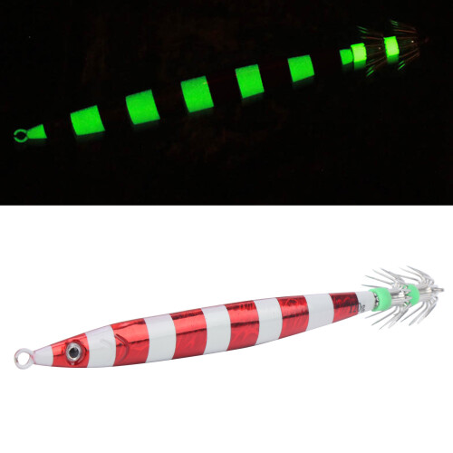 Glowing Metal Jig Squid Lure 17.5cm