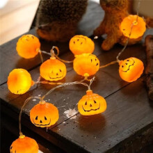3M Halloween-valosarja, oranssi Halloween-valosarja 20 LEDillä, Halloween-kurpitsavalot, ulkokäyttöön tarkoitettu Halloween-koriste [H5098]
