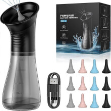 Kit per la rimozione del cerume, pulitore auricolare elettrico con sistema di irrigazione e lavaggio, strumento sicuro ed efficace per