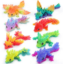 stuks 3D-geprinte draken, 11,2 cm (4,4 inch) kleurrijke, flexibele, beweegbare 3D-draken als fidget toys voor op kantoor of als bureaua