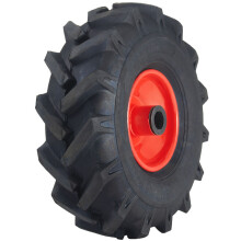 3.00x4 Open Centre Cleated Rotovator Lug Ind Plant Tyre 25mm Roller Bearing Rim