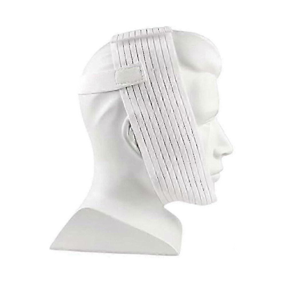 White Cpap Chin Strap For Anti Snoring - Deluxe Mouth Support