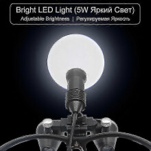 (Silver, 2.5X) Surgical Dental Loupe 420mm 2.5x/3.5x Magnification with LED Head Light