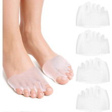 distanziatori per dita dei piedi da donna in silicone, morbidi ed elastici, per allineamento e separazione delle dita dei piedi.