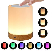 Lampada da comodino a LED, lampada da tavolo d'atmosfera dimmerabile con luce bianca calda