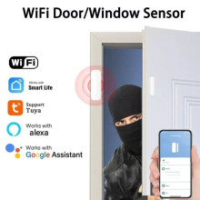 Mioloe WiFi Ovi- ja Ikkuna-Anturi - 1 Kpl - Valkoinen - Välitön Hälytysilmoitus