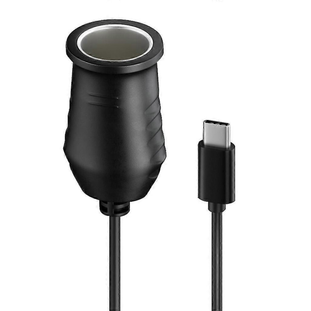 65W Usb C To 12V Cigarette Lighter Socket Male To Female Cigarette Lighter 6485316025826