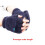 Winter Gloves With Expose Fingertips Soft Plush Half-Deep Blue 3