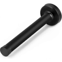 (black 6 Inch) 6 inch long door stop for heavy doors with rubber tips