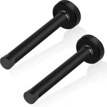 (black 5 Inch*2) 6 inch long door stop for heavy doors with rubber tips