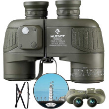 Binocolo compatto e potente HUTACT 10x50 per adulti con telemetro illuminato e bussola per visione in condizioni di scarsa illuminazion
