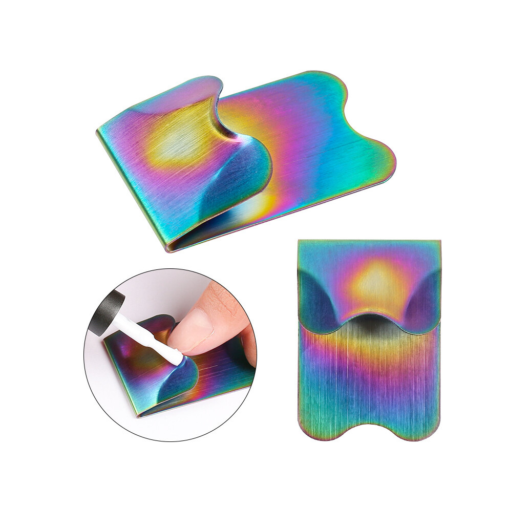 (4#) Color plated French manicure shaping steel plate model Crystal nail making stainless steel template