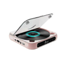 Tragbarer CD-Player mit Bluetooth-Lautsprecher, LED-Bildschirm, Stereoanlage und Wandmontagemöglichkeit