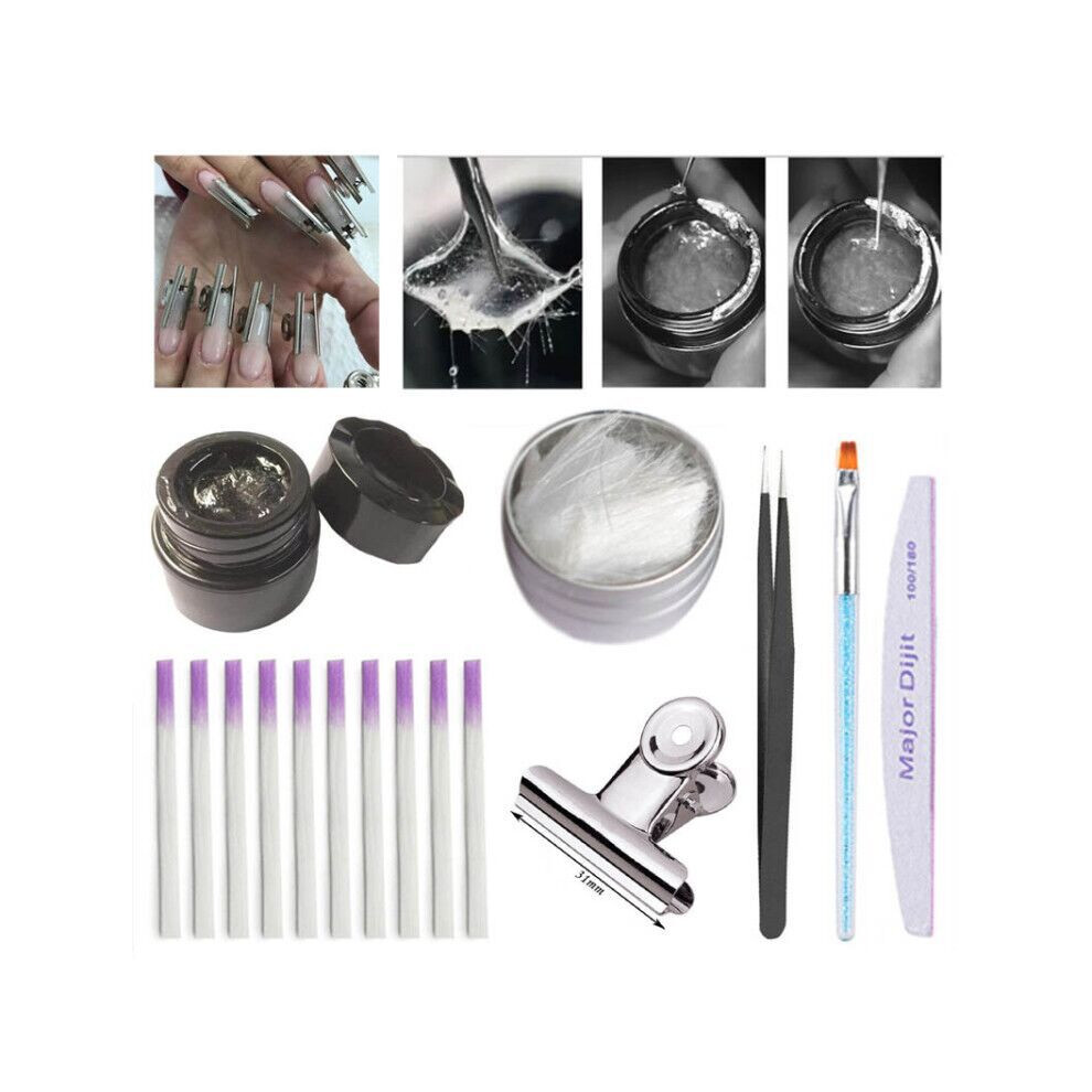(MT27-4) Nail extension fiberglass set fiberglass nails extension glue
