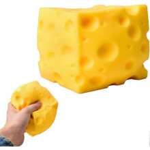 Εύκολο Sqweezy Super Cheesy, Γιγαντιαίο Μπλοκ Τυριού Squishy, Τυριά Jumbo Squeeze, Κίτρινο Rebound