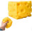 Εύκολο Sqweezy Super Cheesy, Γιγαντιαίο Μπλοκ Τυριού Squishy, Τυριά Jumbo Squeeze, Κίτρινο Rebound 1