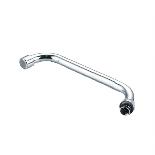 Edelstahl Wasserhahn Auslaufrohr - 18mm Horizontal mit 25mm Messingmutter
