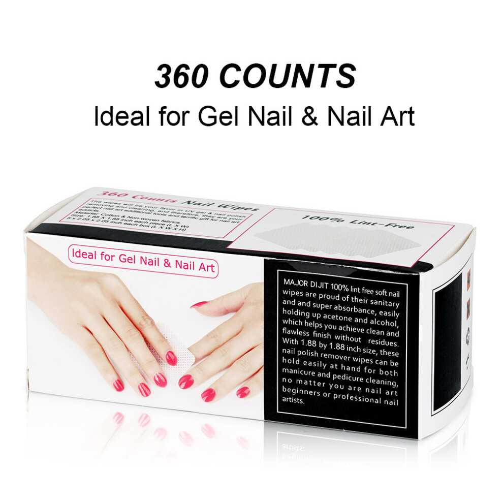 Pink (360 Pieces) 180 Pieces, 360 Pieces, Nail Polish Remover Pads, Cotton Pads, Eyelash Glue Cleaning Pads, Nail Polish