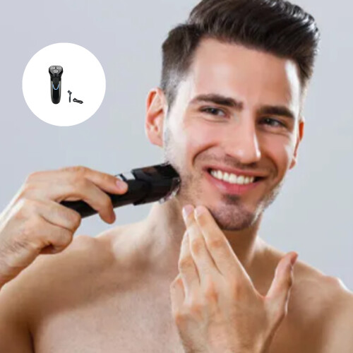 Small Men Electric Shaver Rechargeable Beard Shaving-Black 1