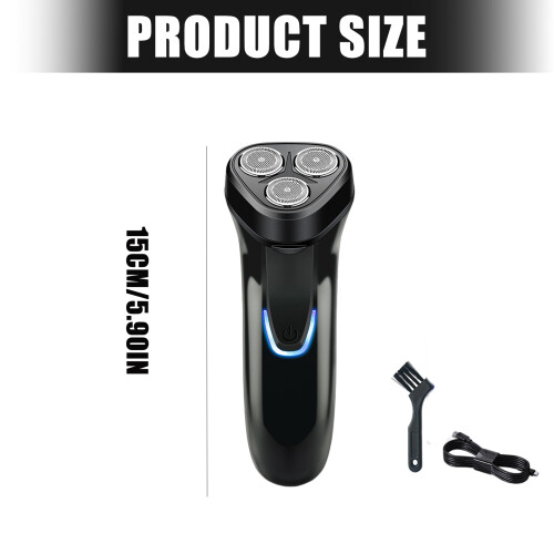 Small Men Electric Shaver Rechargeable Beard Shaving-Black 2