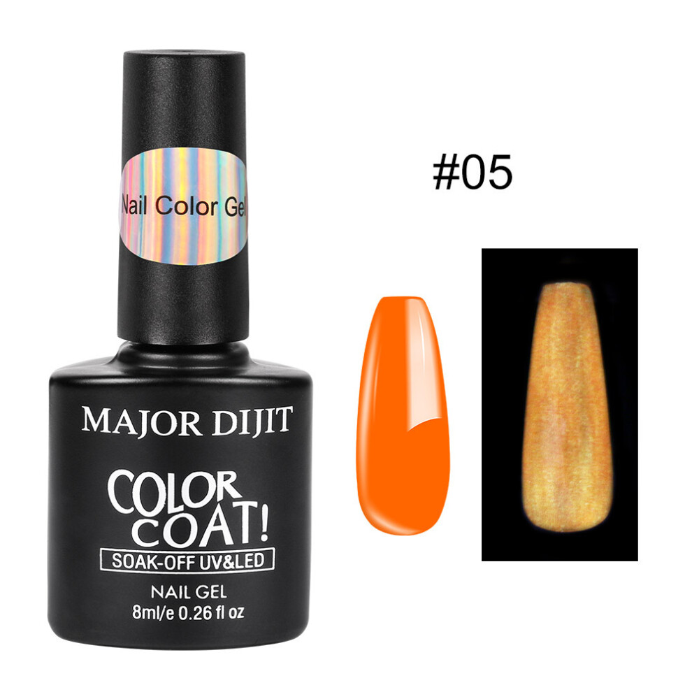 (05) Summer's new fluorescent luminous color nail polish glue Internet celebrity Bundy luminous kodan glue phototherapy glue