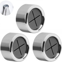 Towel Hook - HANDEIU - 3 Pieces - Self-Adhesive - Metal or Plastic - Round